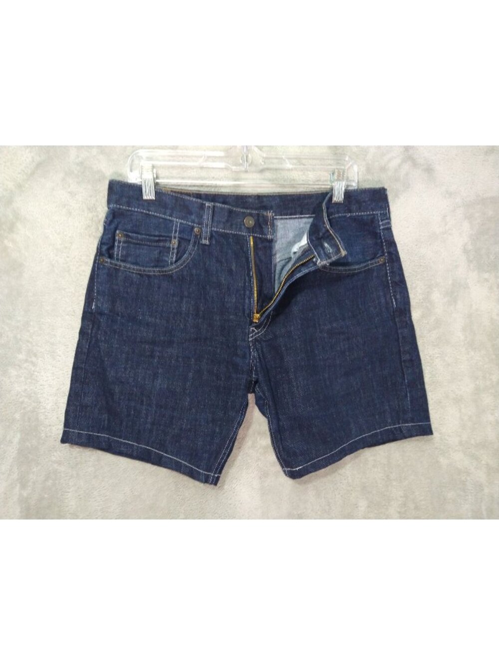 Levis 559 Shorts Mens 33 Blue Denim Dark Wash Mid Rise Jorts Cut Off Cotton